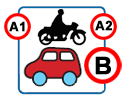 דרגת רישיון נהיגה: B, A1, A2 - רכב פרטי נוסעים ואופנוע